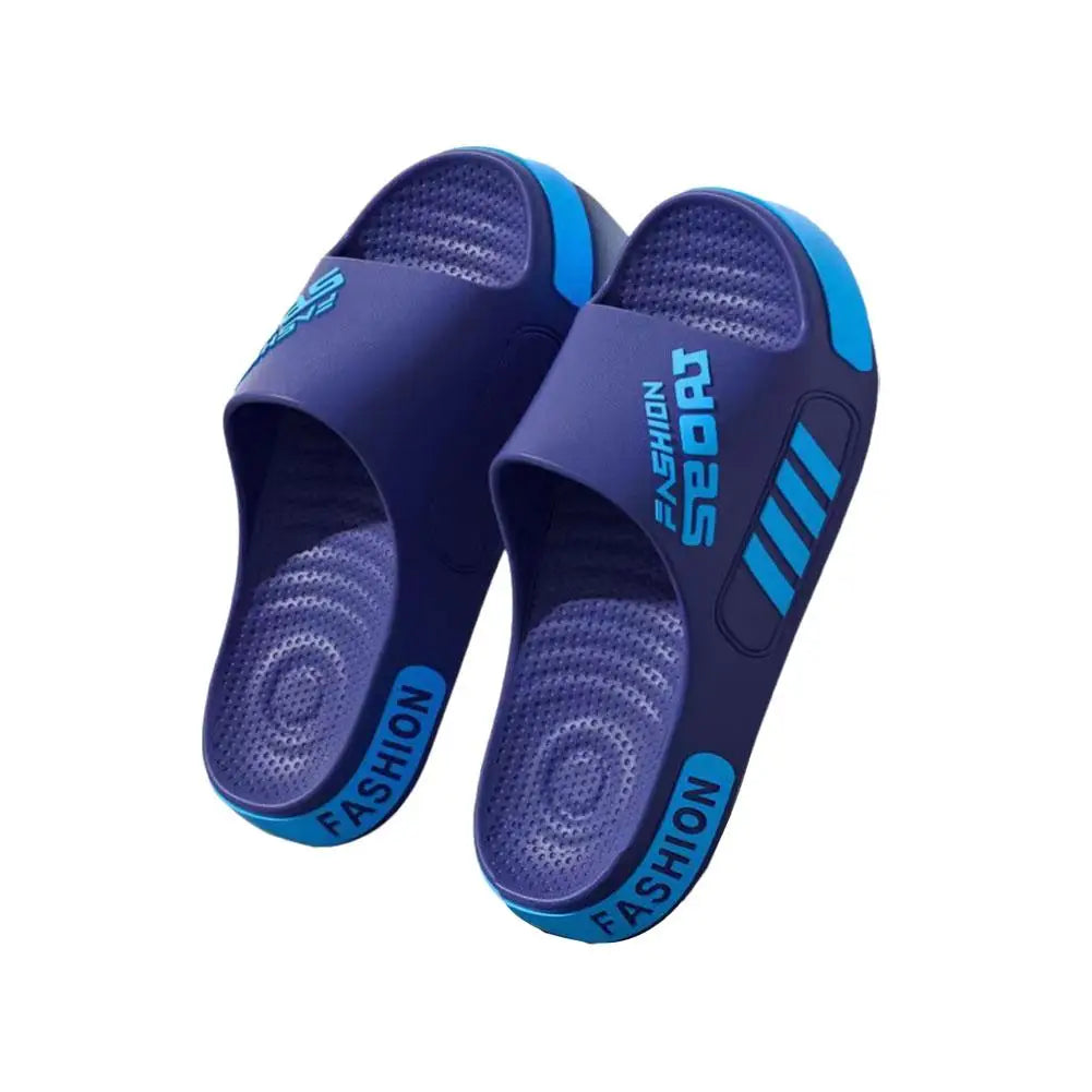 Fashion Slippers Summer Flat Sole Home Slippers Size 36-46 Open Toe Trend Slides Couple Light Beach Shoes Sandals For Women Man