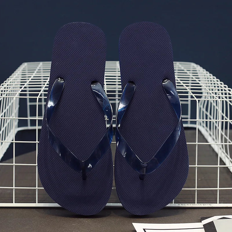 New Flipflops Men's Casual Beach Shoes Men's Solid Color Non-slip Slipper Slippers Men's Trendy Sandals Men Shoes Flip Flops Men