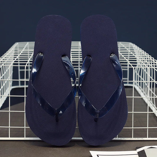 New Flipflops Men's Casual Beach Shoes Men's Solid Color Non-slip Slipper Slippers Men's Trendy Sandals Men Shoes Flip Flops Men