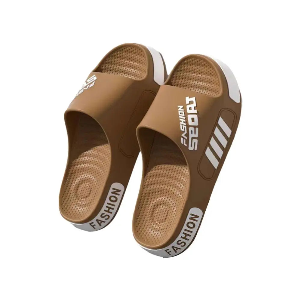 Fashion Slippers Summer Flat Sole Home Slippers Size 36-46 Open Toe Trend Slides Couple Light Beach Shoes Sandals For Women Man