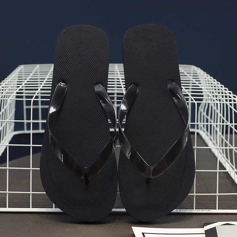 New Flipflops Men's Casual Beach Shoes Men's Solid Color Non-slip Slipper Slippers Men's Trendy Sandals Men Shoes Flip Flops Men