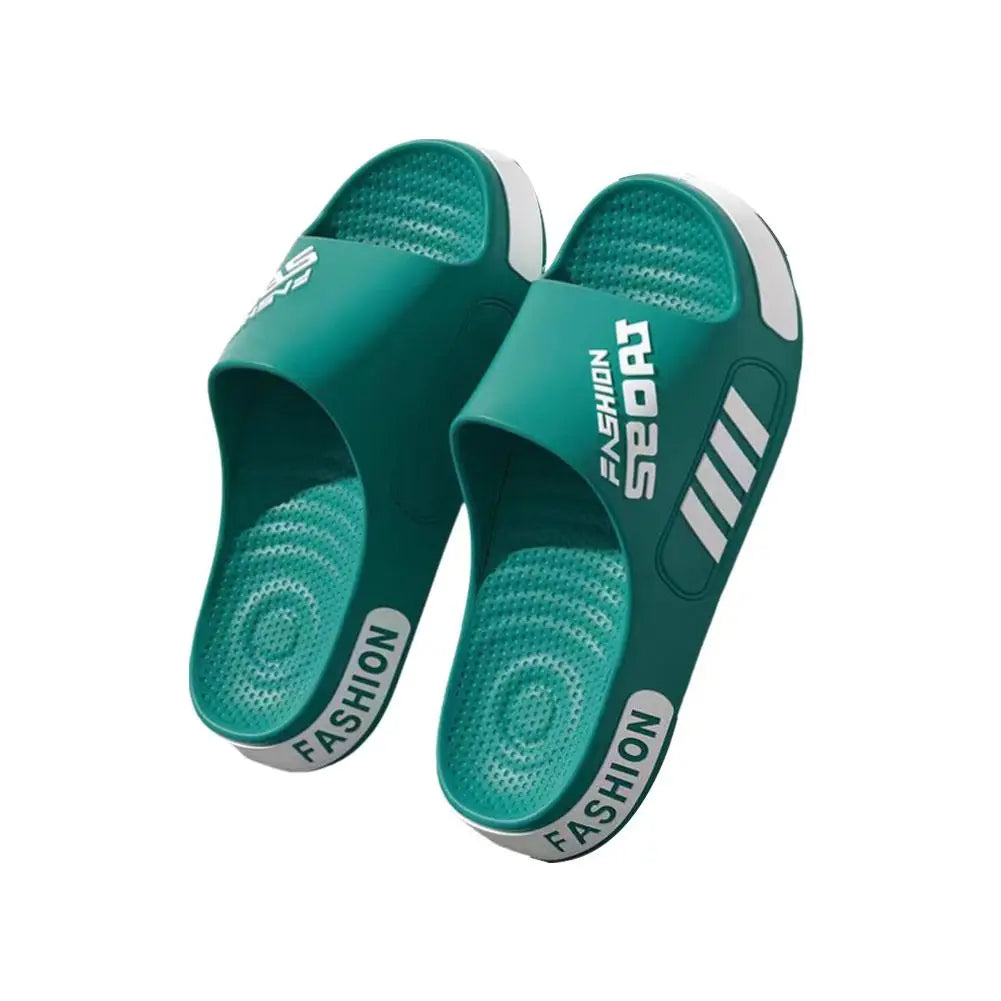 Fashion Slippers Summer Flat Sole Home Slippers Size 36-46 Open Toe Trend Slides Couple Light Beach Shoes Sandals For Women Man