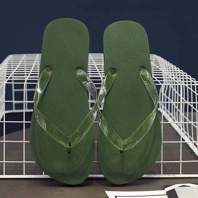 New Flipflops Men's Casual Beach Shoes Men's Solid Color Non-slip Slipper Slippers Men's Trendy Sandals Men Shoes Flip Flops Men