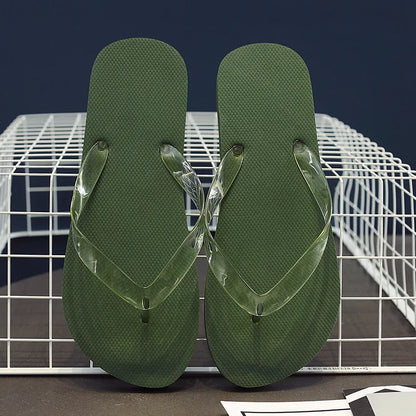 New Flipflops Men's Casual Beach Shoes Men's Solid Color Non-slip Slipper Slippers Men's Trendy Sandals Men Shoes Flip Flops Men